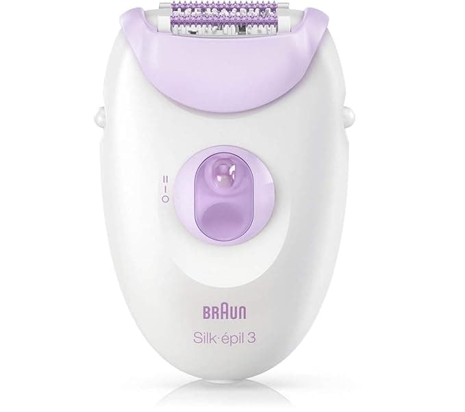 Braun Silk-épil 3-170, Epilator for Long-Lasting Hair Removal, 20 Tweezer system, Smartlight technology and Massage rollers, Purple