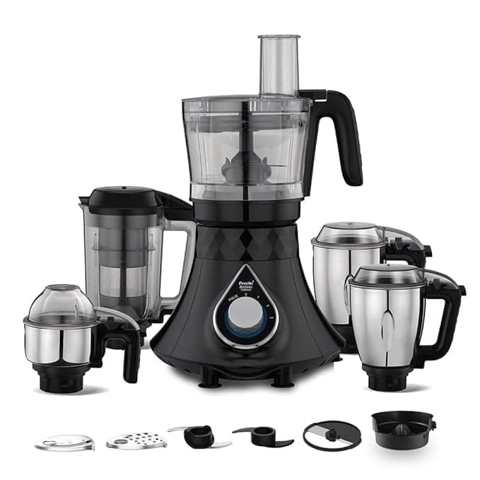 Preethi Plastic Zodiac Cosmo Mixer Grinder For Kitchen,5 Jars 750 Watt Mixie(Super Extractor Juicer Jar&Master Chef + Food Processor Jar)