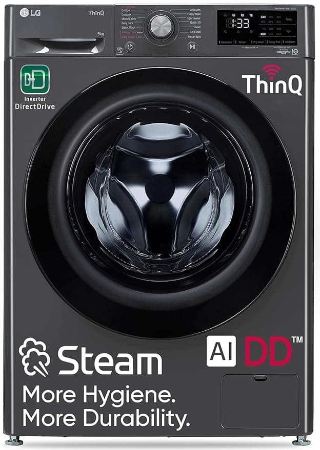 LG 9 Kg, 5 Star, AI Direct Drive Technology, Steam, 6 Motion DD & Wi-Fi Fully-Automatic Front Load Washing Machine